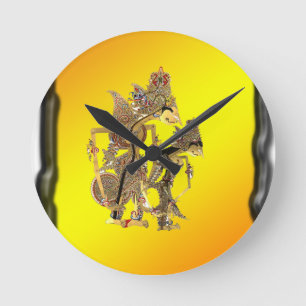 Horloge Ronde Marionnettes Ombre Indonésie