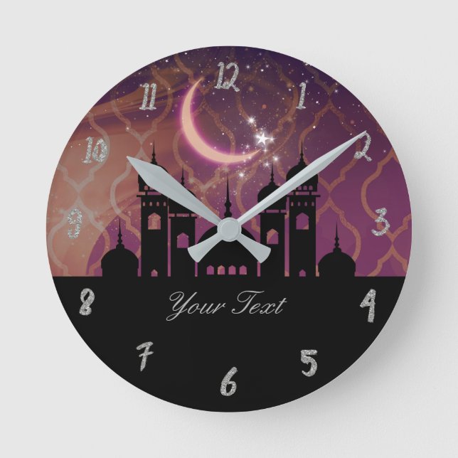 Horloge Ronde Marocain de mille et une nuits personnalisé (Recto)