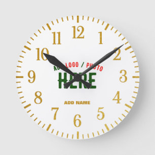 HORLOGE RONDE MARQUE BLANCHE MODERNE ET PERSONNALISABLE VÉRIFIÉE