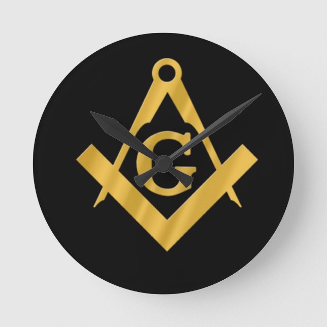 Horloge Ronde Masonique "Mason for Life" (Recto)