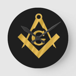 Horloge Ronde Masonique "Mason for Life"