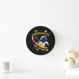 Horloge Ronde Maternelle et au-delà Astronaute Rentrée scolaire