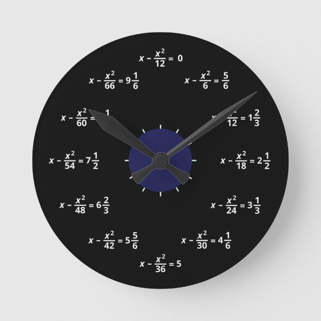 Horloge Ronde Math Clock (Recto)