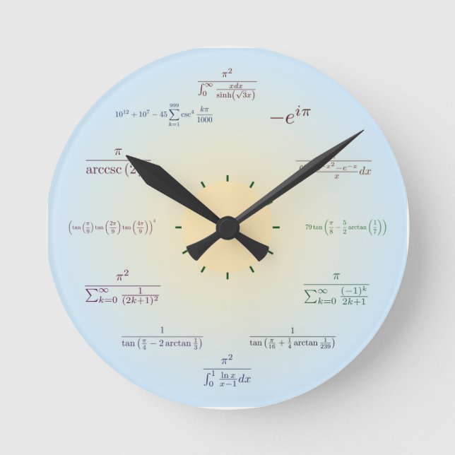Horloge Ronde Math clock (Recto)