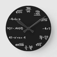 Mathematics Chalkboard Clock