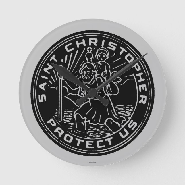 Horloge Ronde Médaille de Christopher de saint (Recto)