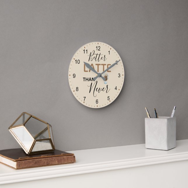 Horloge Ronde Meilleur Tard Que Les Numéros De Devis Jamais Amus (Bureau)