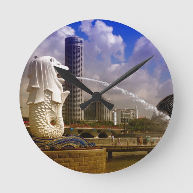 Horloge Ronde Merlion, Singapour (Recto)