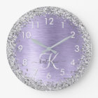 Métal brossé violet Parties scintillant d'argent N