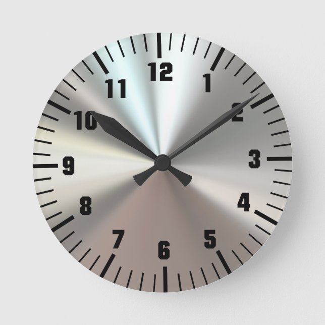Horloge Ronde Metal d'artistic silver (Recto)