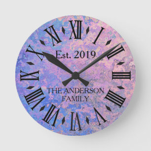 Horloge Ronde Métal personnalisé en détresse antique rustique vi