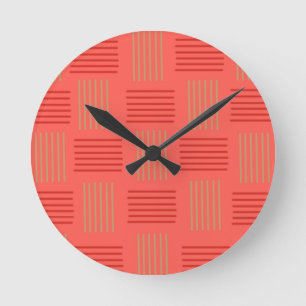 Horloge Ronde Mi-siècle Moderne Printemps-Été
