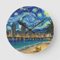 Miami Golden Shore Soccer Élégant et Oil Fine Art