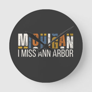 Horloge Ronde Michigan I Miss Ann Arbor