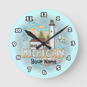 Horloge Ronde Michigan Lighthouse clock