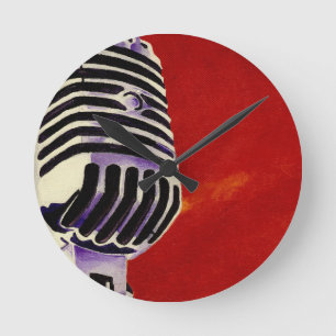 Horloge Ronde Microphone