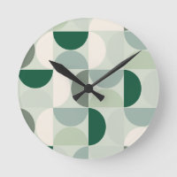 Mid Century Moderne Abstrait Motif Sage Green