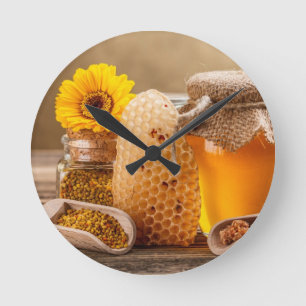 Horloge Ronde Miel