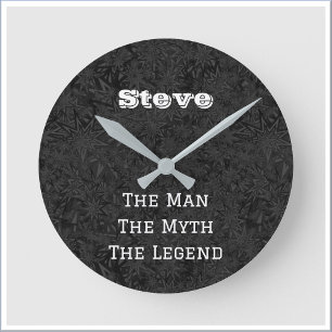 Horloge Ronde Mignon Amusant L'Homme Le Mythe La Légende Personn