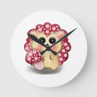 Mignon Art de Champignon Rouge Kawaii Hérisson