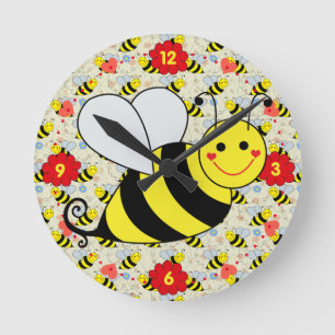 Horloge Ronde Mignon gaffez l'abeille avec des nombres