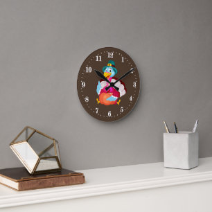 Horloge Ronde mignon Thanksgiving dinde Holiday