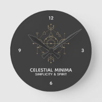 Minimaliste Lune Croissante & Soleil Art Linéaire