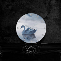 Misty Reflections | Moody Dusty Blue Swan sur le l
