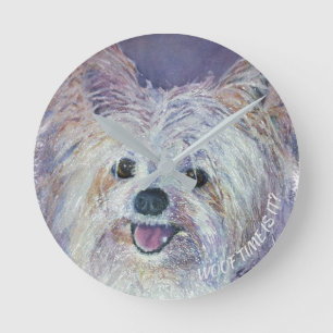 HORLOGE RONDE MIX BLANC BLANC ET BLANC