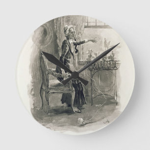 Horloge Ronde Mme Betsy Trotwood, de 'Charles Dickens : Un Gossi