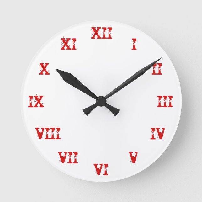 Horloge Ronde Modèle de l'horloge : Numéros romains : Police Gho (Recto)