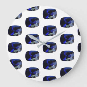 Horloge Ronde Modèle de pierre précieuse Saphir bleu Grande Horl