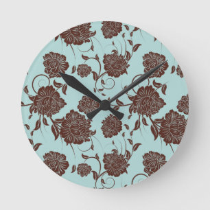 Horloge Ronde Modèle floral