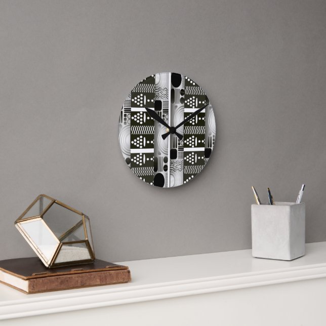 Horloge Ronde Modern Ethnic Wall Clock (Bureau)