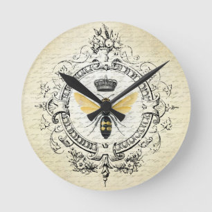 Horloge Ronde MODERNE Abeille de reine VINTAGE