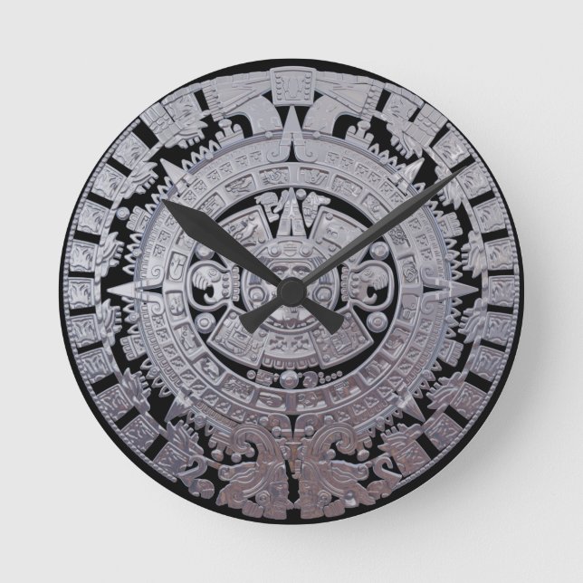 Horloge Ronde Moderne Aztèque Maya Calender (Recto)