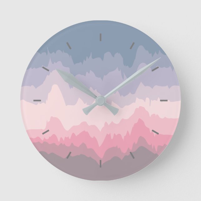 Horloge Ronde Moderne Pastel Abstrait Wrinkled (Recto)