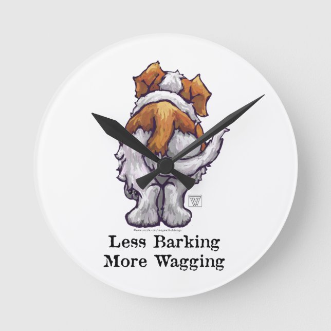 Horloge Ronde Moins d'aboiement, plus de baguage (Recto)