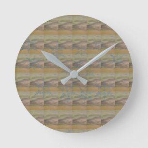 Horloge Ronde Moment des flocons de neige d'hiver sur le rivage