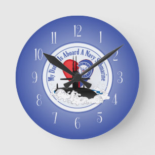 Horloge Ronde Mon Père Est À Bord D'Un Sous-Marin