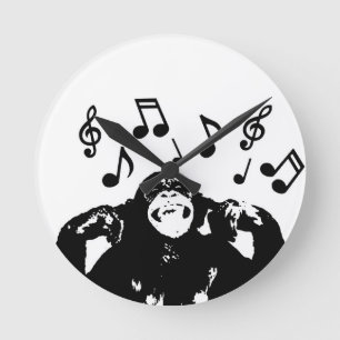 Horloge Ronde monkeymonkey de musique