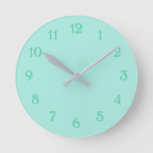 Horloge Ronde Monnaie cool verte