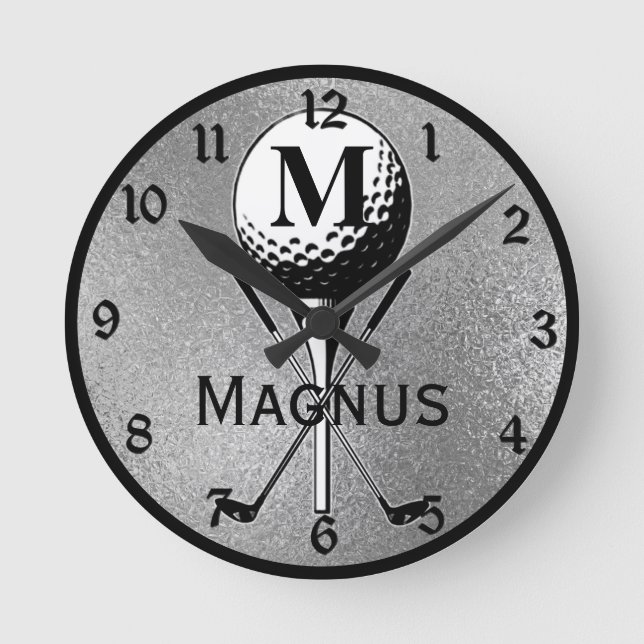 Horloge Ronde Monogrammed Golf Tee Silver (Recto)