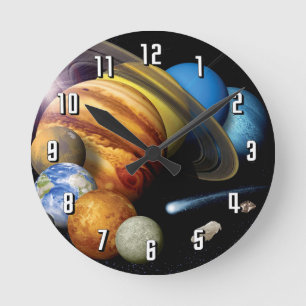Horloge Ronde Montage de photos spatiales de la NASA JPL sur les