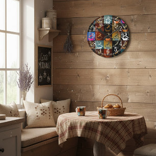 Horloge Ronde montage de tasse à café