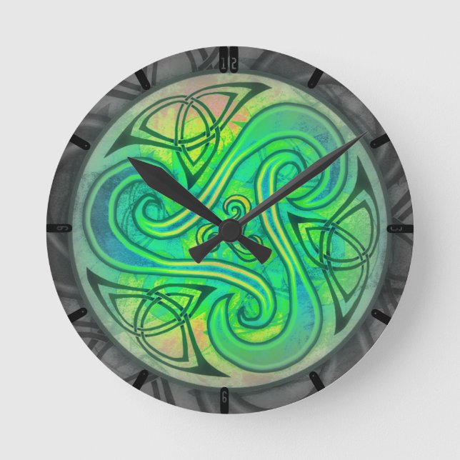 Horloge Ronde Montre Celtic Triskele (Recto)