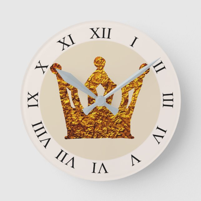 Horloge Ronde Montre de couronne d'or (Recto)
