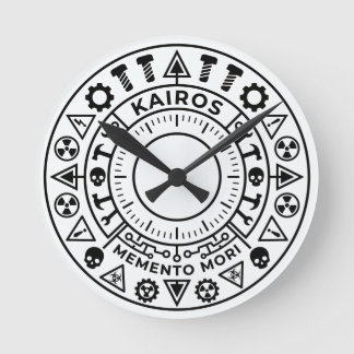 Horloge Ronde Montre Emblème Industriel KAIROS Memento Mori