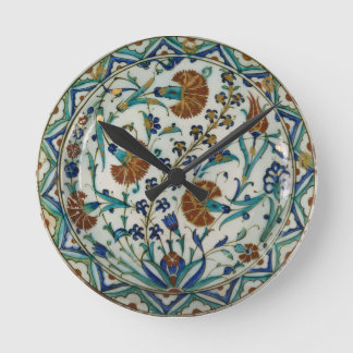Horloge Ronde Montre Iznik Carnations