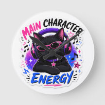 Montre pour amateur de musique chat noir à l'énerg